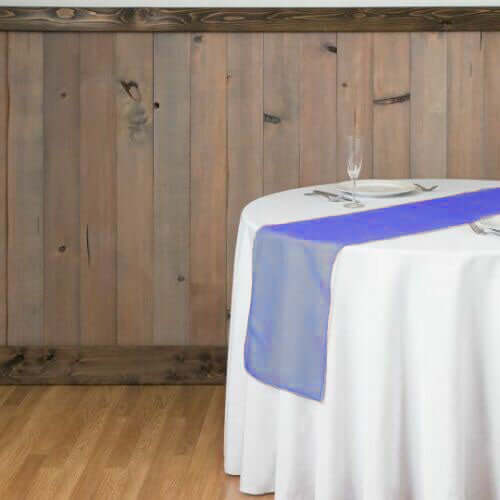 10 Pack Sheer Organza 14"x108" Table Runners Royal Blue - Soft and Lightweight Table Accent - NestOCart