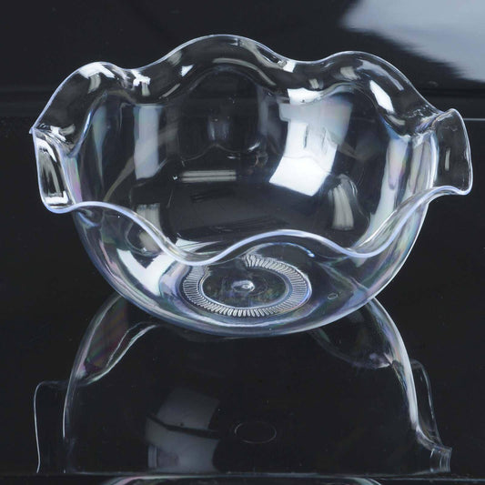 12 - Pack Dessert Bowls Blossom Design Clear - Plastic Disposable Bowls for Ice Cream and Candy 3oz - NestOCart