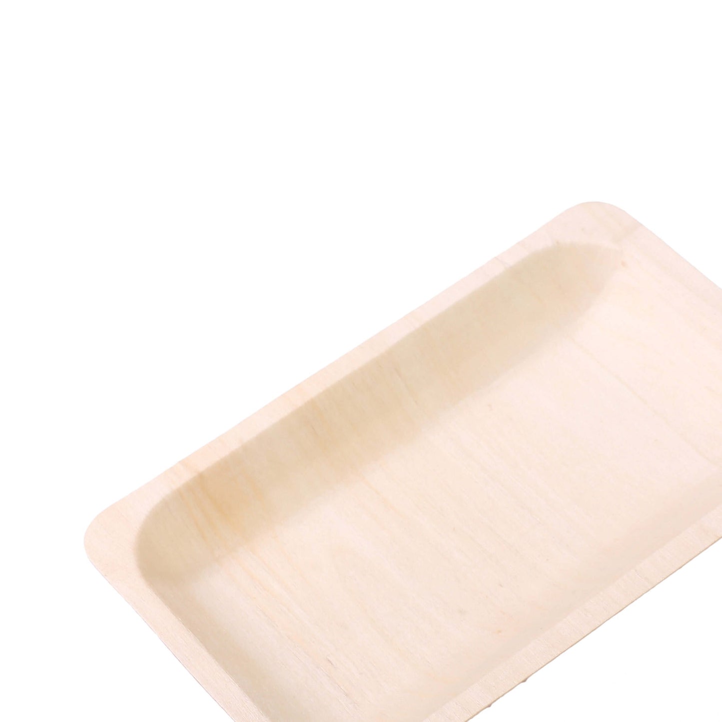 25 - Pack Birchwood 5"x8" Rectangle Dessert Serving Plates - Natural Eco Friendly Wooden Disposable Plates for Farmhouse - Style Events, Parties & Gatherings - NestOCart