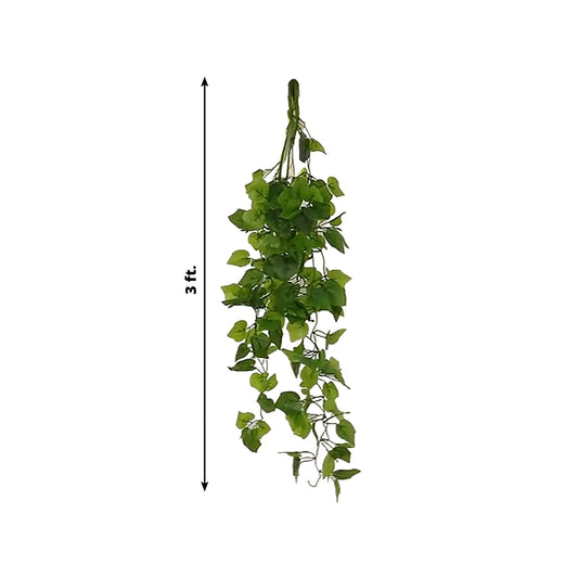 3 - Pack Hanging Bush Vines - 3ft Artificial Greenery, Cottonwood Leaves for Walls, Arches & Event Backdrops - Bell Racket Store