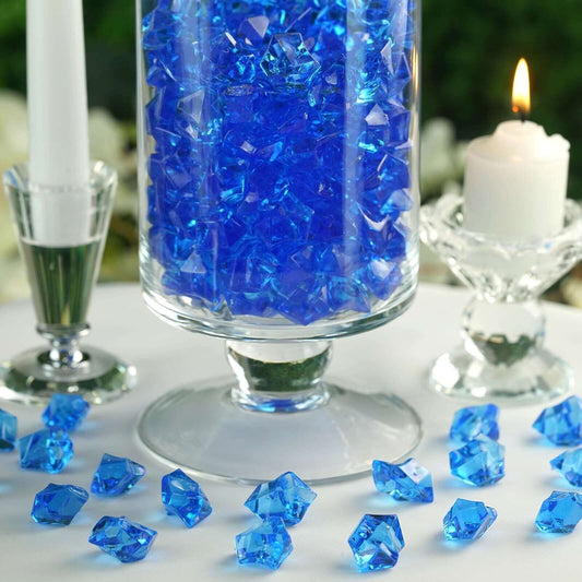300 Pcs Acrylic Ice Bead Vase Fillers Large Ocean Blue - Stylish DIY Craft Crystals for Event Decor & Wedding Tables - NestOCart