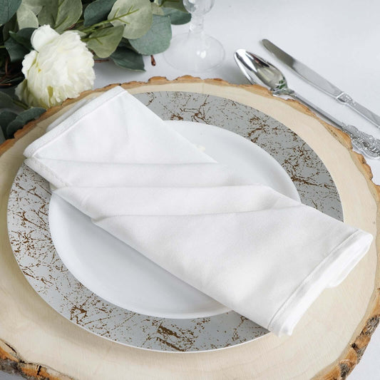5 Pack 100% Cotton 20"x20" Napkins White - Commercial Grade Cloth Napkins for Exquisite Weddings & Events - NestOCart