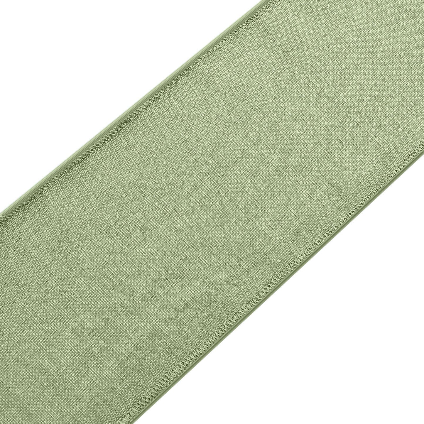 5 Pack Jute Faux Burlap 6"x108" Chair Sashes Sage Green - Boho Chic Linen Decor - Bell Racket Store