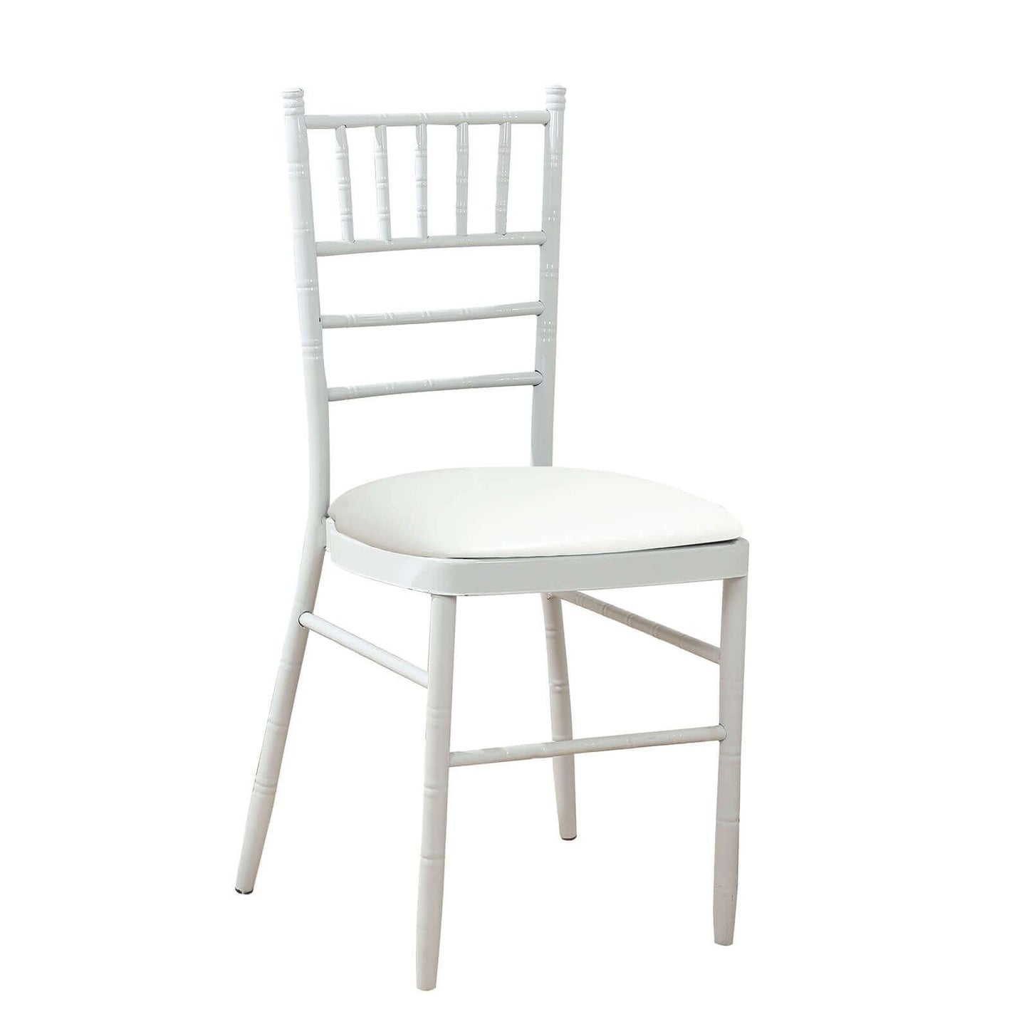 5 Pack PU Leather 1.5" Thick Seat Pads with Wood Backing for Chiavari Chairs White - Memory Foam Tie - Less Non - Slip Design 16" - Bell Racket Store