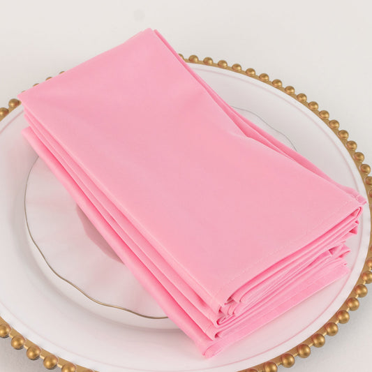 5 Pack Scuba 20"x20" Napkins Pink - Durable & Reusable Dinner Napkins - Bell Racket Store