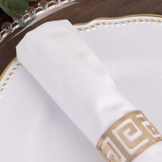 5 Pack Scuba 20"x20" Napkins White - Durable & Reusable Dinner Napkins for a Polished Tablescape - Bell Racket Store