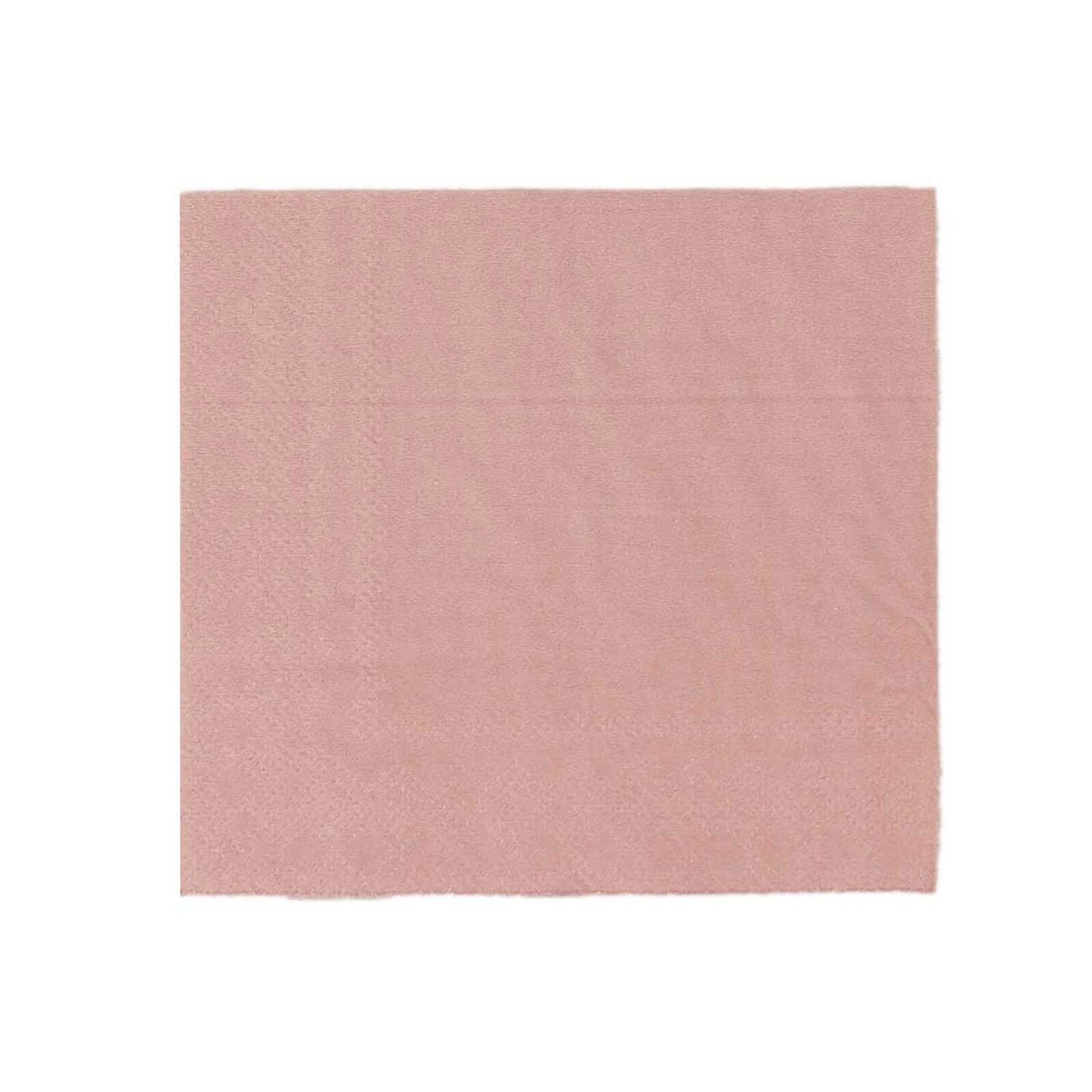 50 - Pack Paper Beverage Napkins Dusty Rose - 2 Ply Disposable Soft 18GSM Cocktail Napkins 5"x5" - Bell Racket Store