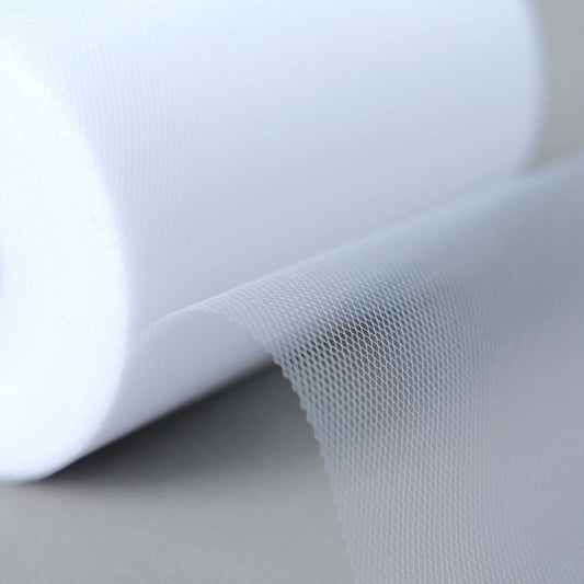 6"x100 Yards White Tulle Fabric Bolt, Sheer Fabric Spool Roll For Crafts - NestOCart