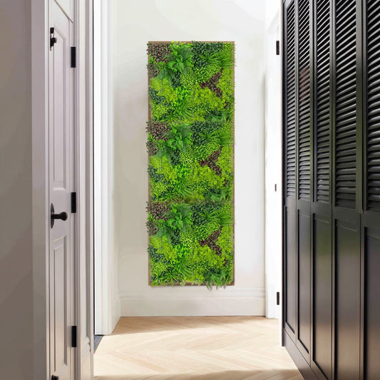Artificial Greenery Wall Backdrop Panels, 40"×40" Grass Panels with Mixed Fern and Ivy Leaves, UV - Protected for Outdoor Use – 2 Panels, Covers 22 Sq. Ft. - Bell Racket Store