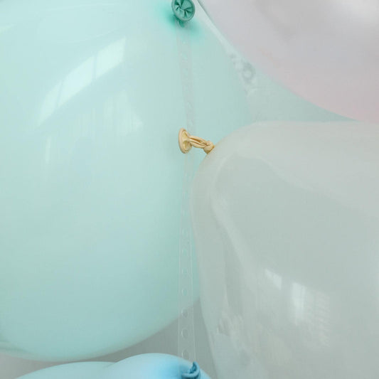 Set of 4 Balloon Arch Kit - Decorating Strips, Balloon Tie Tool, Glue Dots and Curling Ribbon for Party Decorations