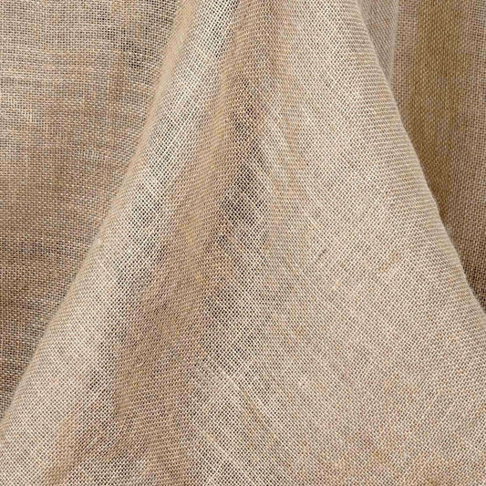Burlap Jute 90"x132" Rectangle Tablecloth Natural - Rustic Boho Chic Seamless Table Linen - NestOCart