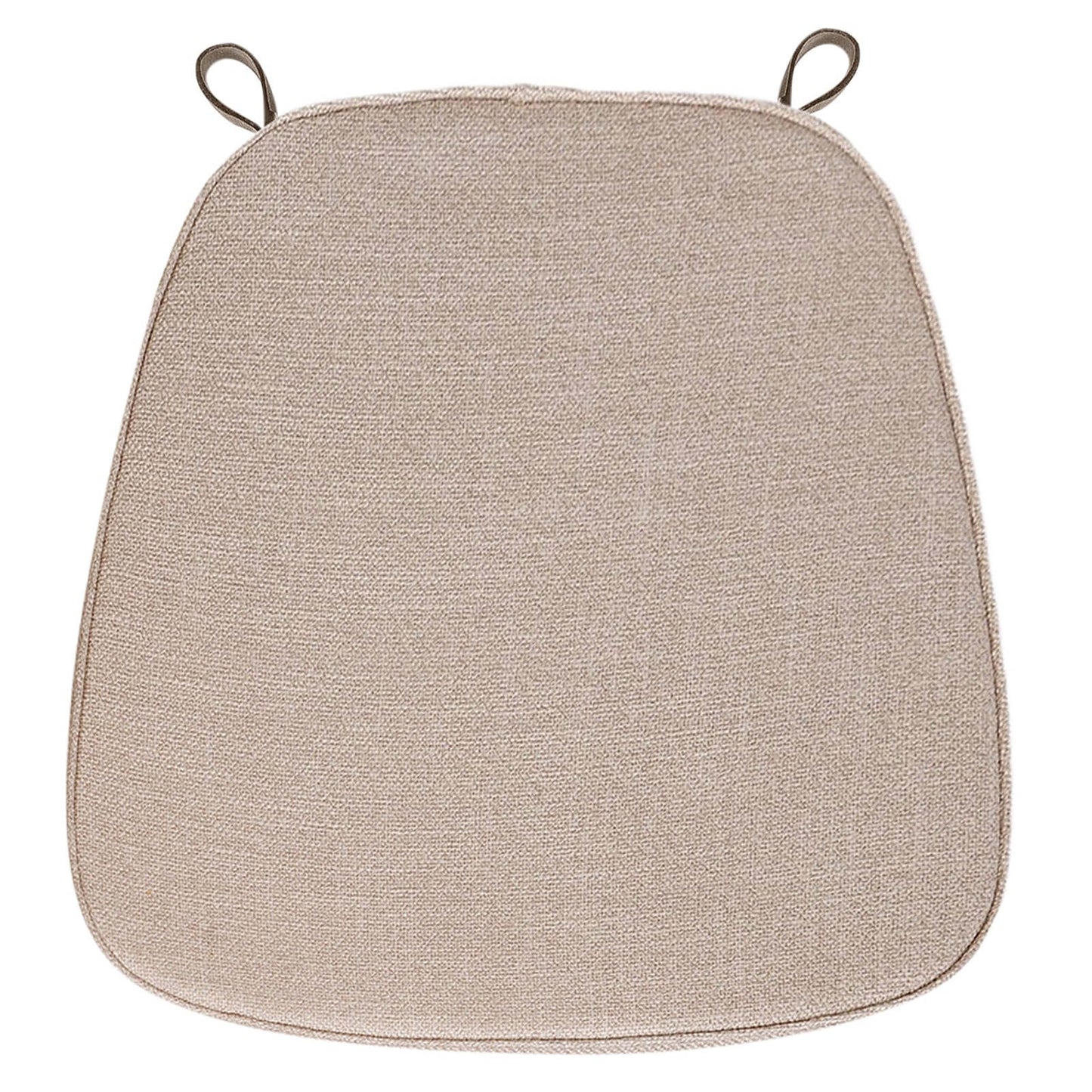 Natural Burlap Chair Cushion with Soft 2" Thick Pad and Ties - Rustic Removable Cover for Chiavari Chairs