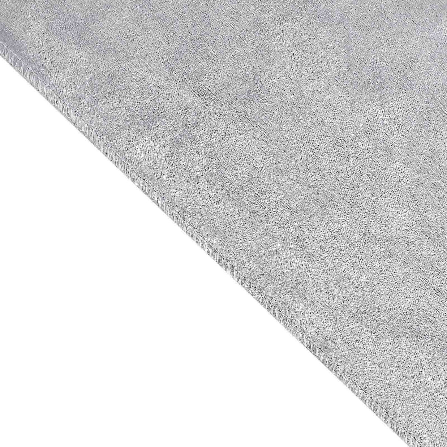 Premium Velvet 90"x156" Rectangle Tablecloth Silver - Reusable Soft & Seamless Table Cover