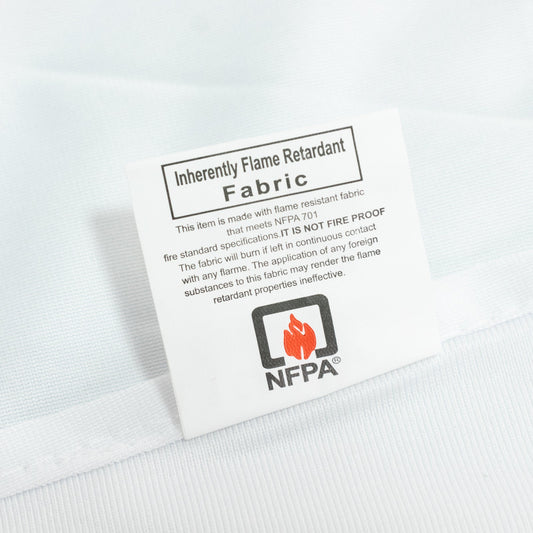 Fire Retardant Scuba Tablecloth – 120" Round White, Wrinkle Free, Stain Resistant, Seamless Polyester Cover - Bell Racket Store