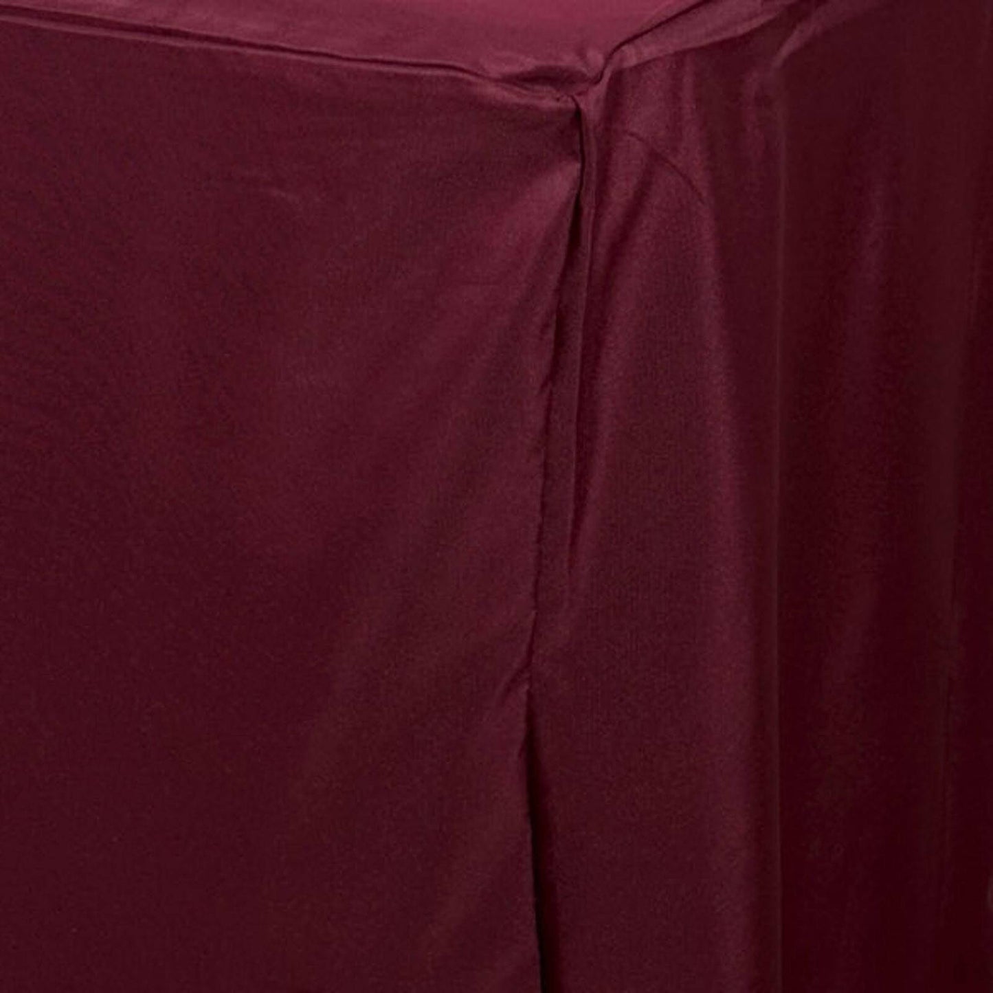 Fitted Polyester 96"x30" Rectangle Tablecloth Burgundy - Durable and Easy to Maintain Table Cover - NestOCart