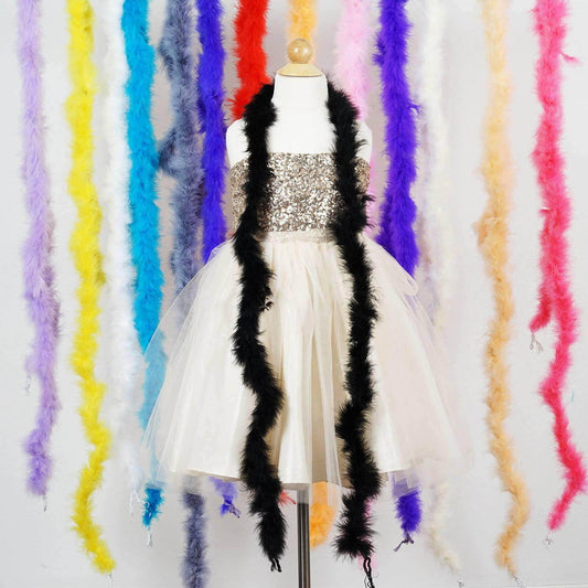 Marabou Ostrich Feather Boa Ivory Deluxe Soft and Fluffy Design - Party Accessory 2 Yards - NestOCart