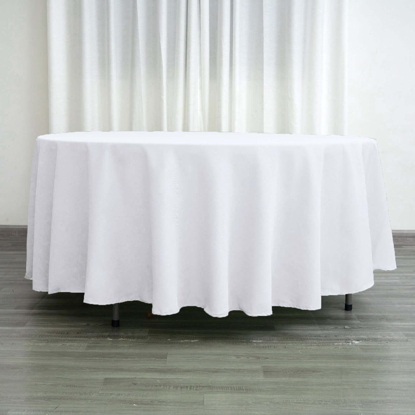 Polyester 108" Round Tablecloth White - Wrinkle - Resistant and Stylish Table Cover - NestOCart