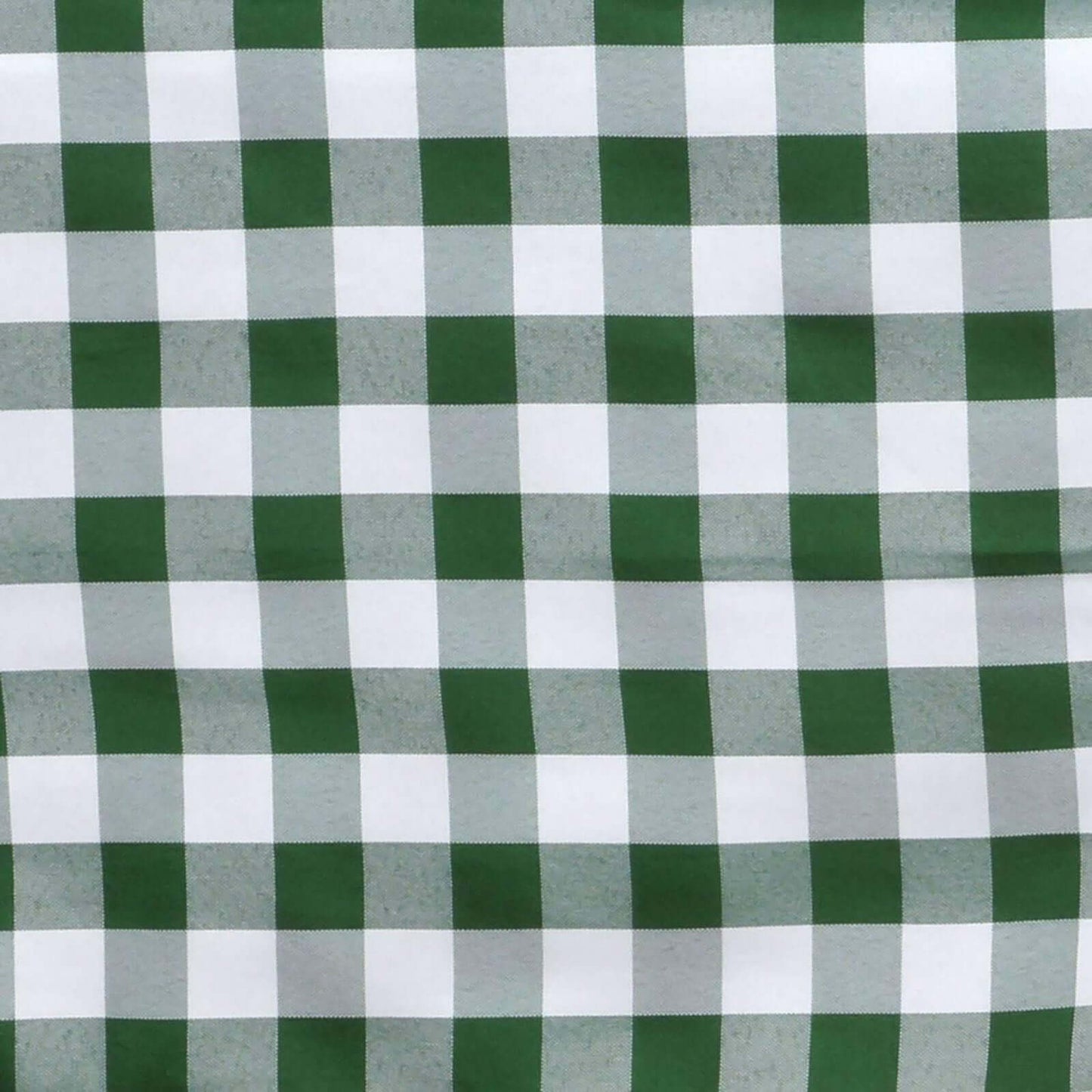 Polyester 120" Round Tablecloth White/Green Seamless - Checkered Buffalo Plaid Table Cover - NestOCart