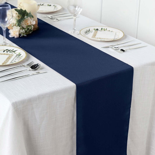 Polyester 12"x108" Table Runner Navy Blue - Durable & Wrinkle - Resistant Table Decor - NestOCart
