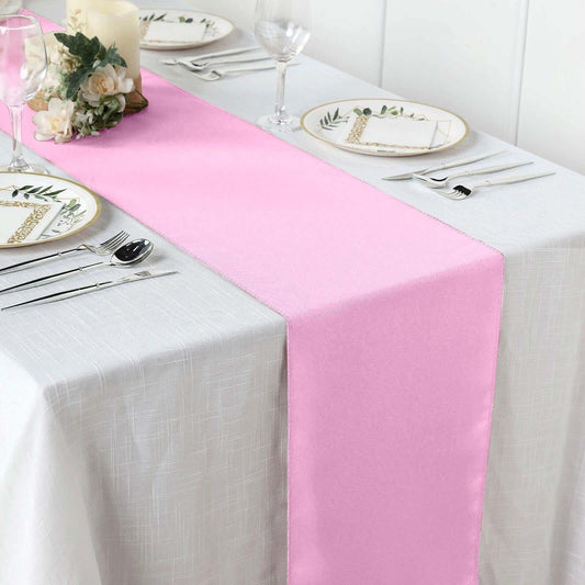 Polyester 12"x108" Table Runner Pink - Durable & Wrinkle - Resistant Table Decor - NestOCart