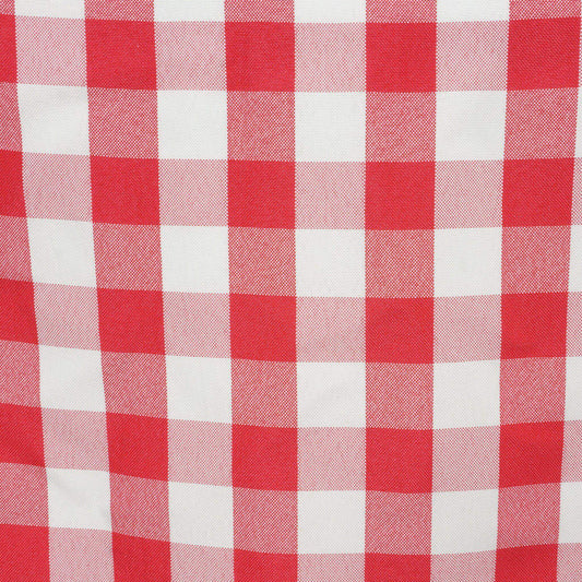 Polyester 14"x108" Table Runner Red/White - Gingham Plaid Design - NestOCart