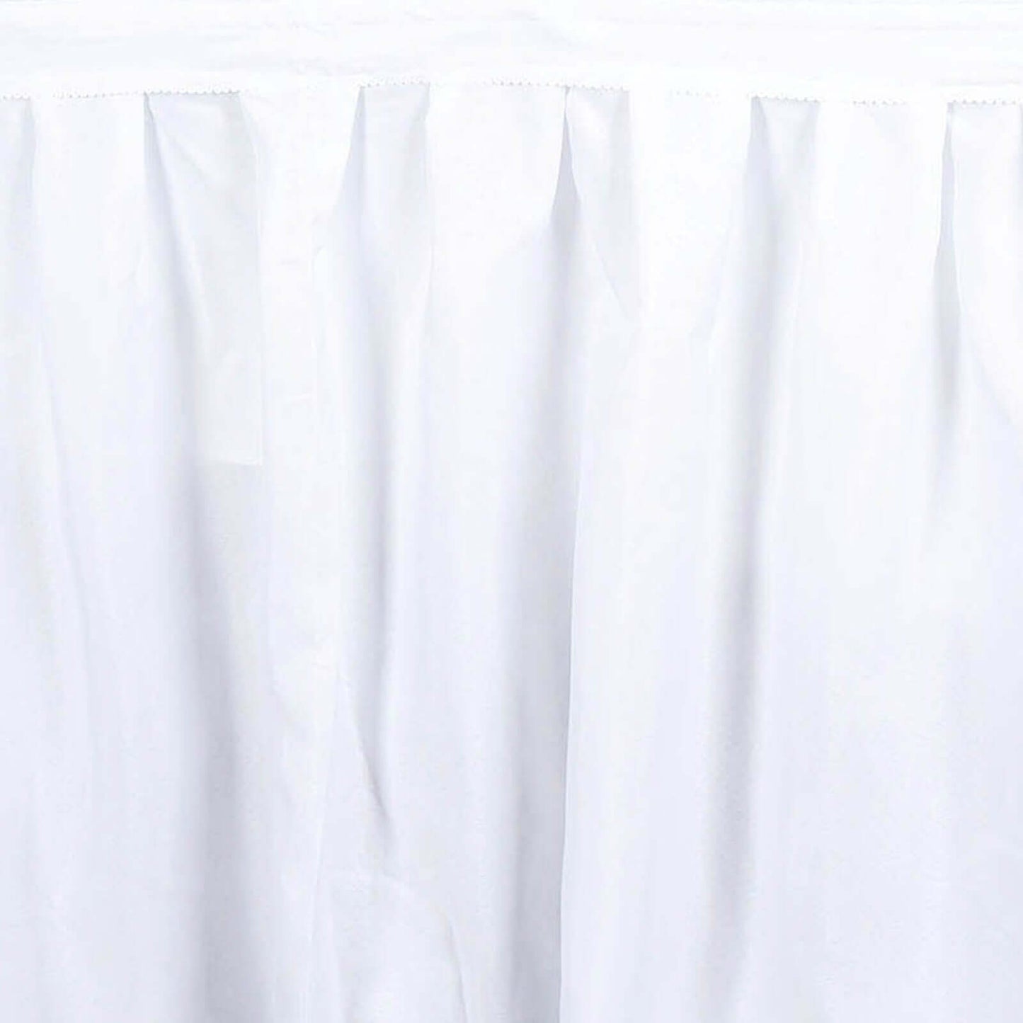 Polyester 17ft Table Skirt White - Classic Pleated Design for Weddings & Events - NestOCart