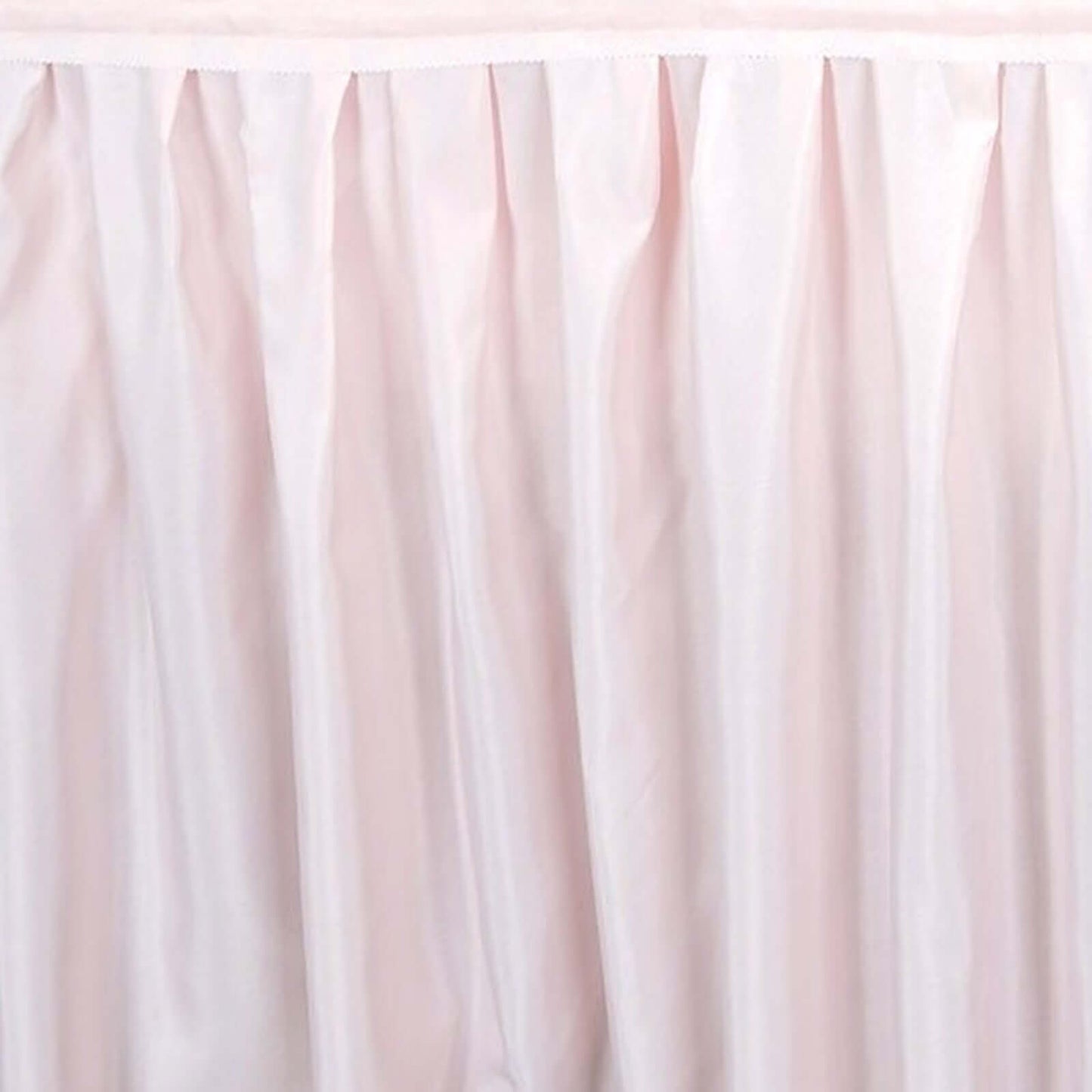 Polyester 21ft Table Skirt Blush - Classic Pleated Design - NestOCart