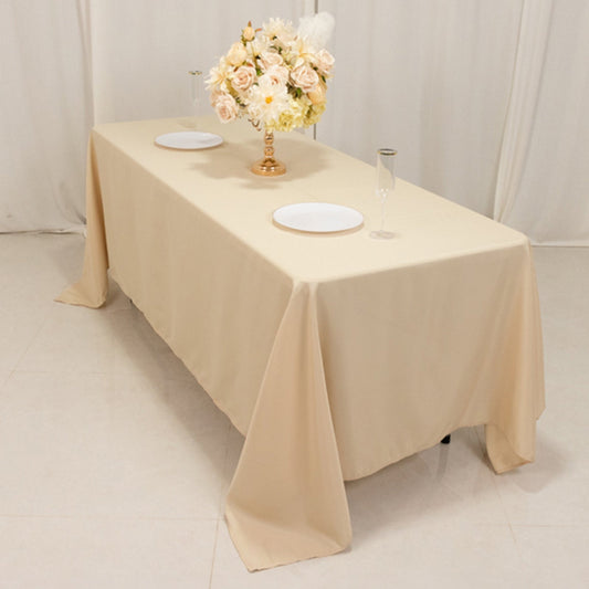 Polyester 72"x120" Rectangle Tablecloth Beige - Durable and Stylish Table Cover - NestOCart