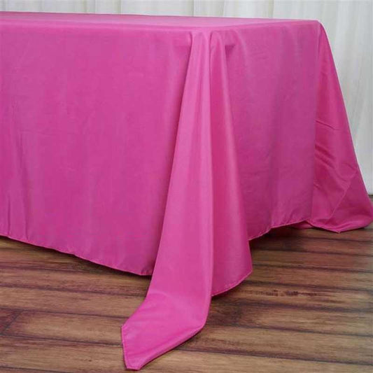 Polyester 72"x120" Rectangle Tablecloth Fuchsia - Durable and Stylish Table Cover - NestOCart