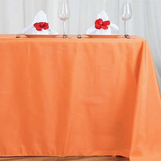 Polyester 72"x120" Rectangle Tablecloth Orange - Durable and Stylish Table Cover - NestOCart