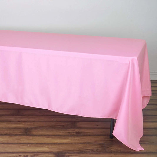 Polyester 72"x120" Rectangle Tablecloth Pink - Durable and Stylish Table Cover - NestOCart