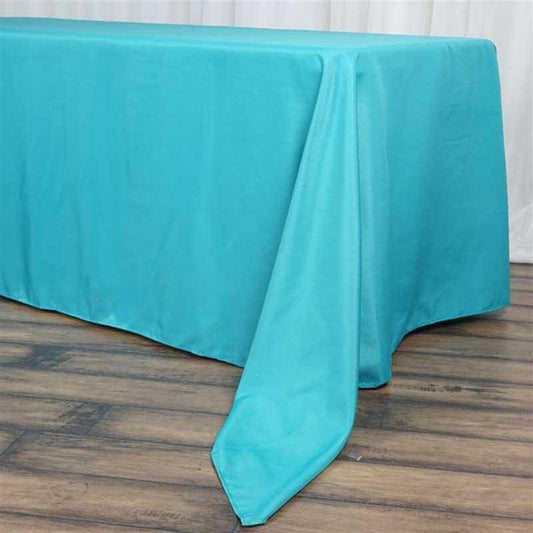 Polyester 72"x120" Rectangle Tablecloth Turquoise - Durable and Stylish Table Cover - NestOCart