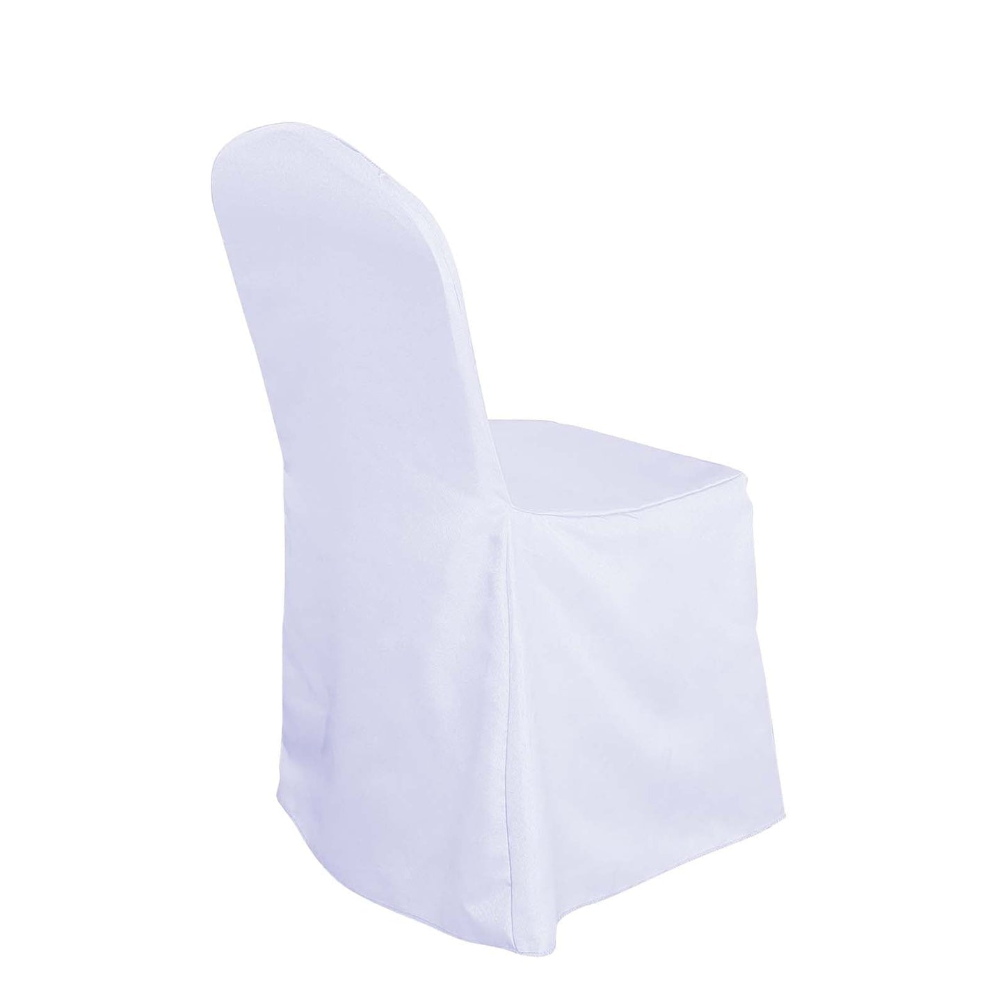 Polyester Slip On Banquet Chair Covers White - Stain - Resistant Reusable Durable Fabric - NestOCart