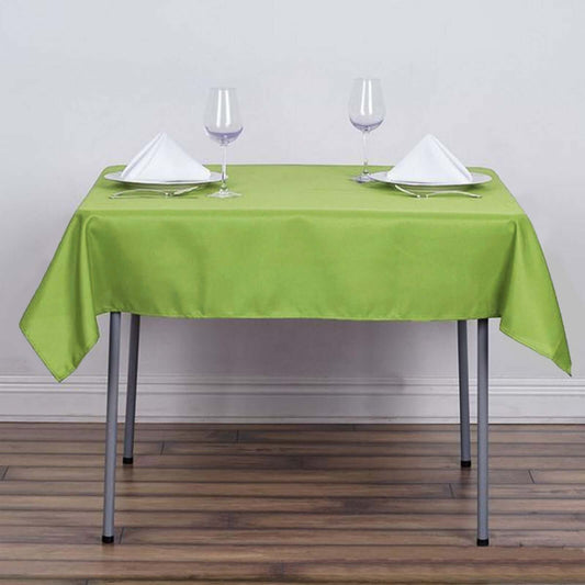 Polyester Square 54"x54" Tablecloth Apple Green - Wrinkle - Resistant & Durable Table Cover - NestOCart
