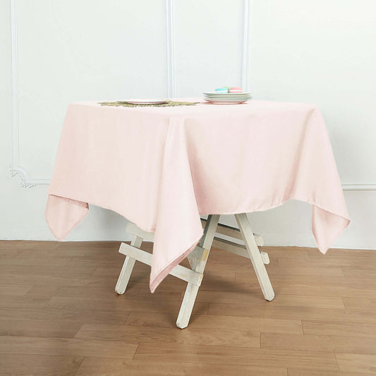 Polyester Square 54"x54" Tablecloth Blush - Wrinkle - Resistant & Durable Table Cover - NestOCart