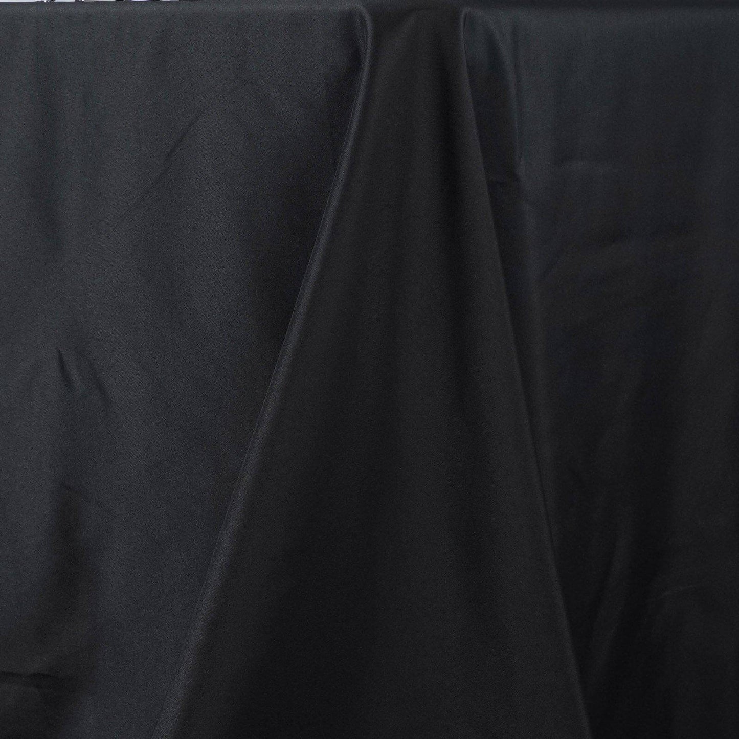 Premium Polyester 90"x156" Rectangle Tablecloth Black - Seamless 220GSM Stain - Resistant Design for Classy Events - NestOCart