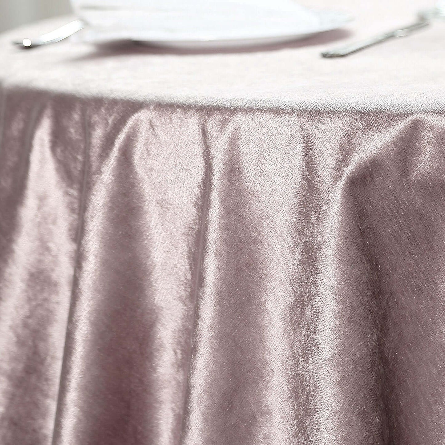 Velvet 72"x72" Table Overlay Square Tablecloth Mauve - Premium Soft Finish Table Topper