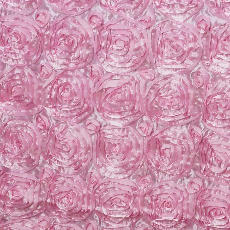 Rosette Satin 14"x108" Table Runner Pink - Grandiose Design - NestOCart