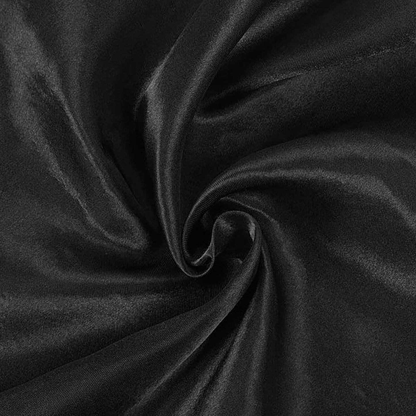 Satin 108" Round Tablecloth Black - Smooth and Lustrous Table Cover for Weddings & Events - NestOCart