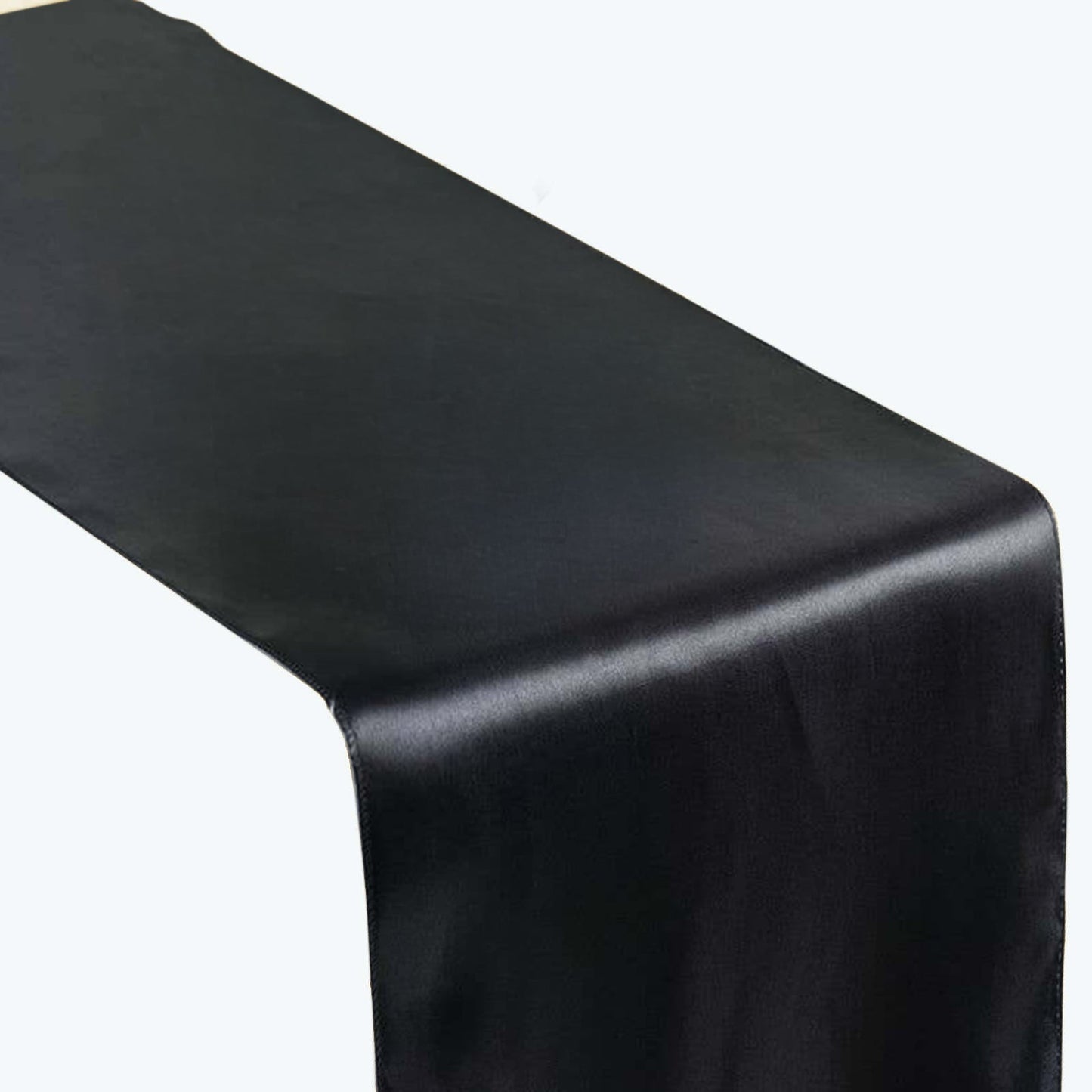 Satin 12"x108" Table Runner Black - Stylish Table Linen for Weddings & Events - NestOCart