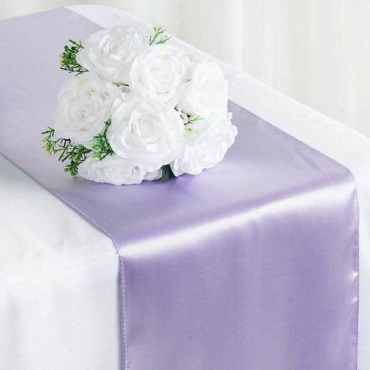 Satin 12"x108" Table Runner Lavender - Stylish Table Linen - NestOCart