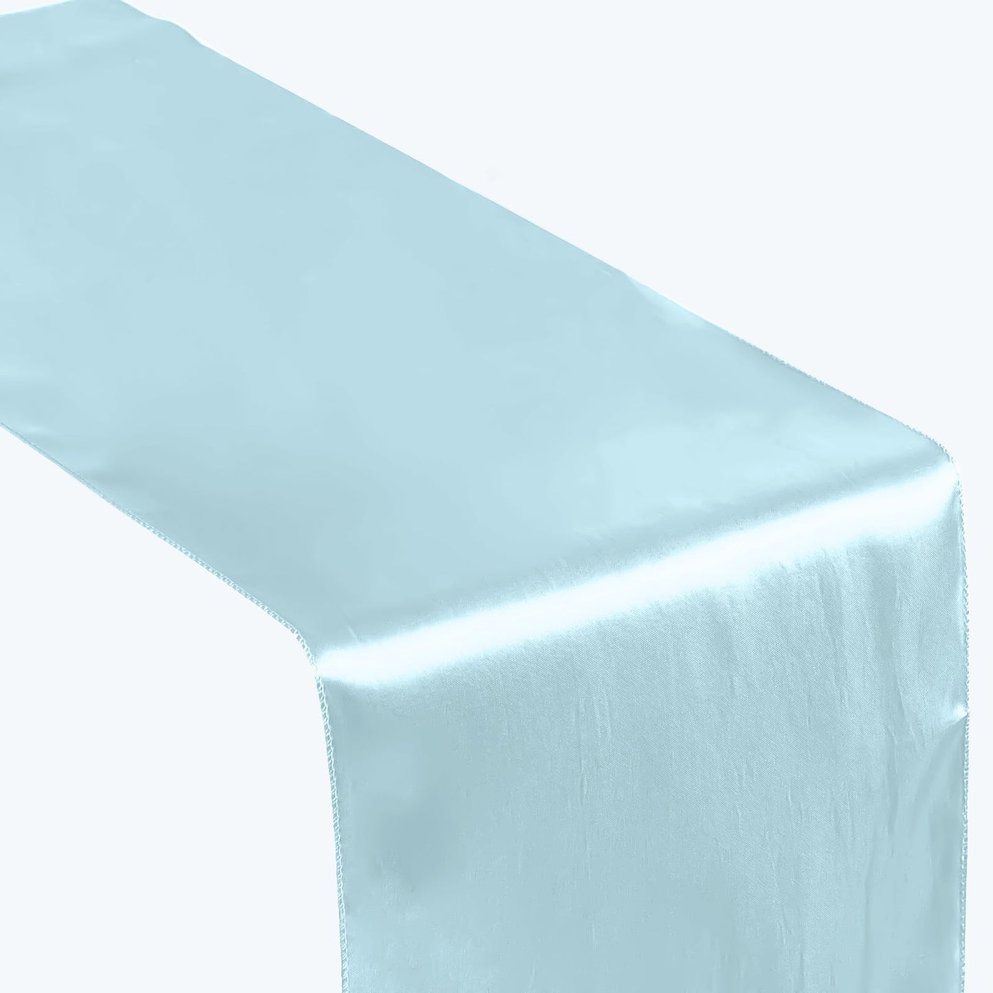 Satin 12"x108" Table Runner Light Blue - Stylish Table Linen - NestOCart
