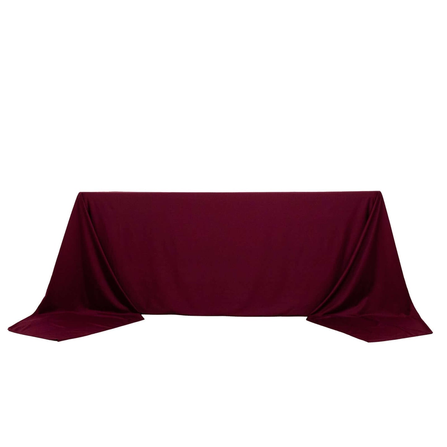 Scuba Rectangular 90"x156" Tablecloth Burgundy - Wrinkle Free, Stain Resistant & Seamless Table Cover - Bell Racket Store