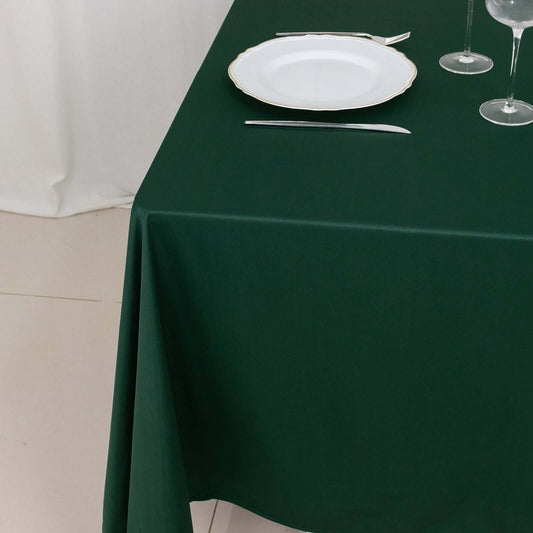 Scuba Square 70"x70" Tablecloth Hunter Emerald Green - Wrinkle Free & Stain Resistant Table Cover - Bell Racket Store