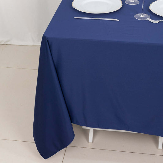 Scuba Square 70"x70" Tablecloth Navy Blue - Wrinkle Free & Stain Resistant Table Cover - Bell Racket Store