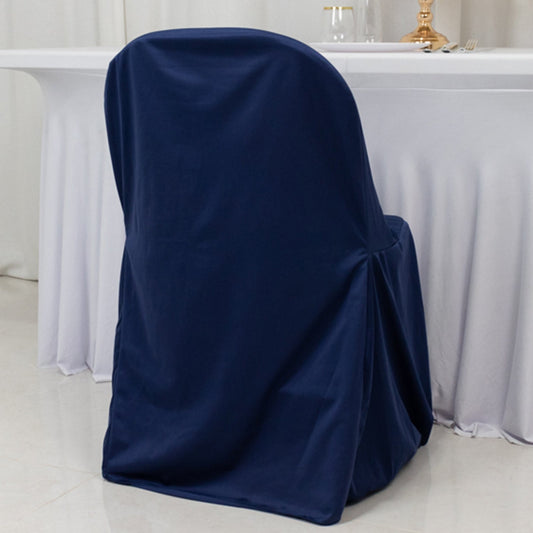 Scuba Stretch Folding Chair Cover Navy Blue - Wrinkle Free & Durable Slipcover - Bell Racket Store