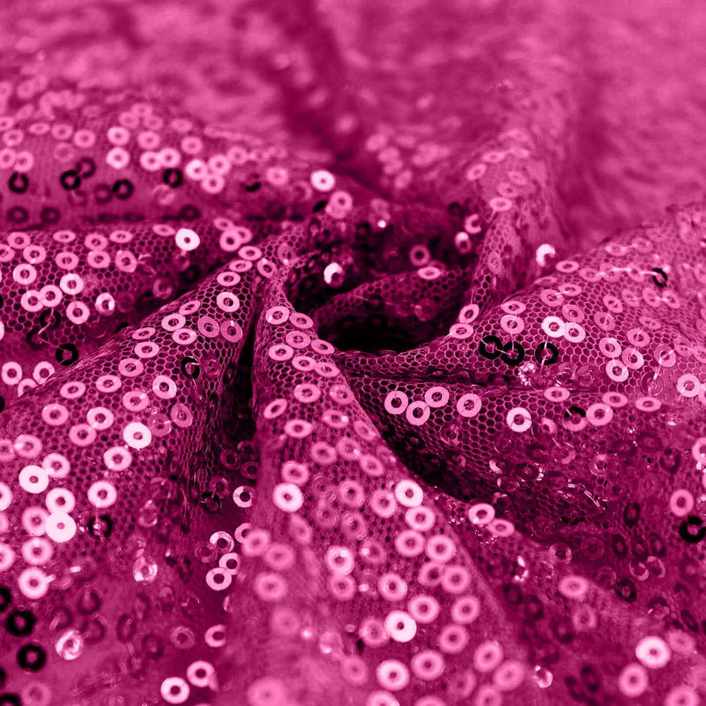 Sequin 120" Round Tablecloth Fuchsia - Seamless Glittering Table Cover - NestOCart