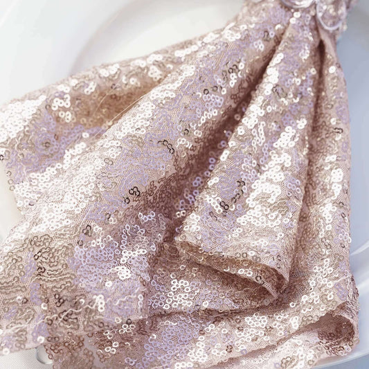 Sequin 20"x20" Napkin Blush - Shimmering Dinner Napkin - NestOCart