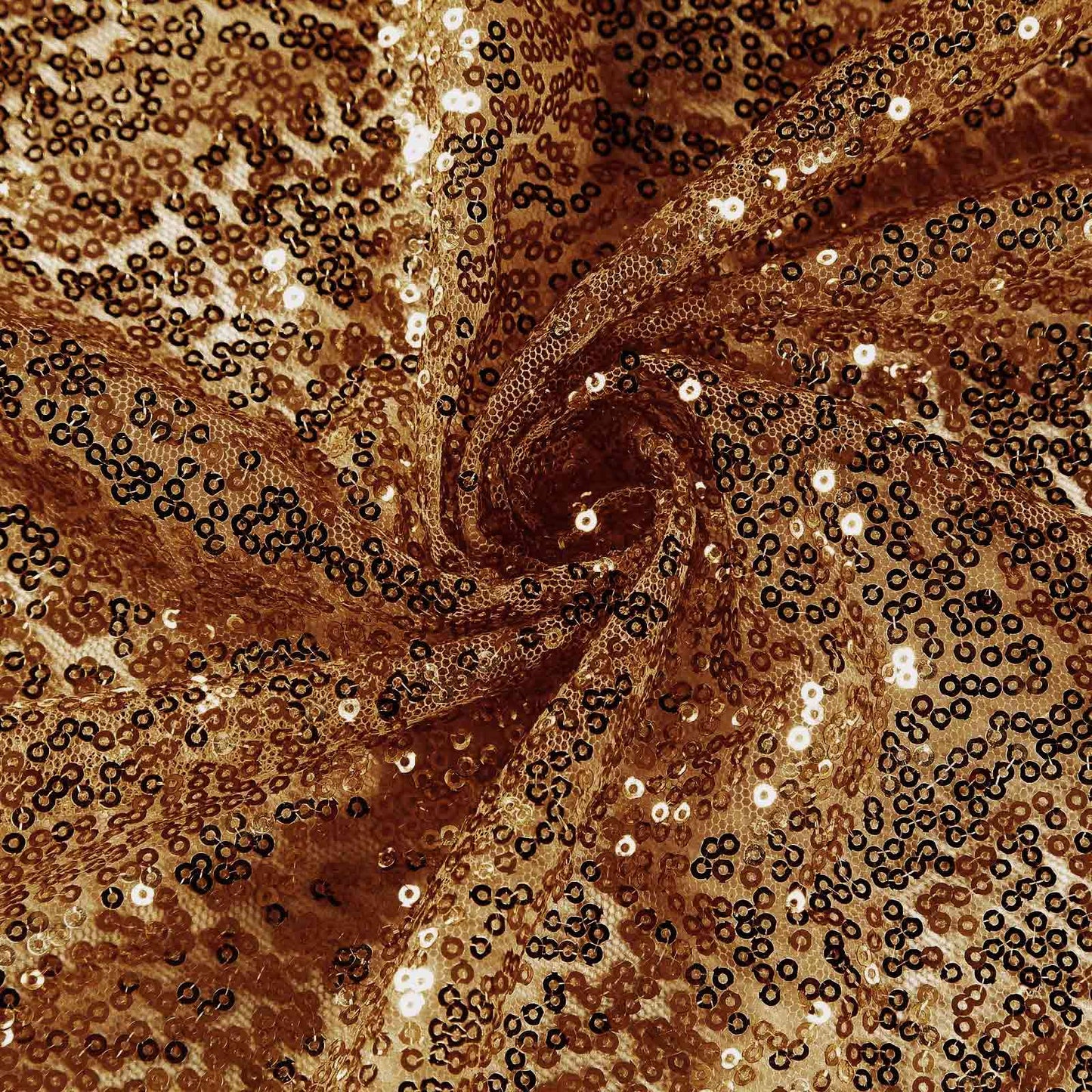 Sequin 90" Round Tablecloth Gold - Glittering Decor for Special Events - NestOCart