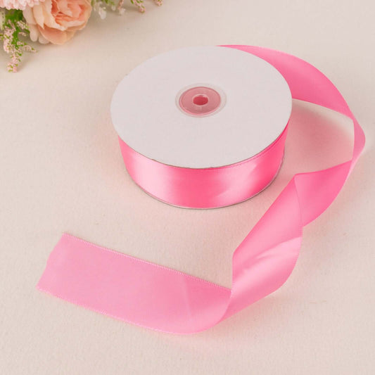 50 Yards 1.5" Pink Single Face Decorative Satin Ribbon
